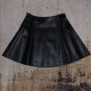 Pleather A line skirt